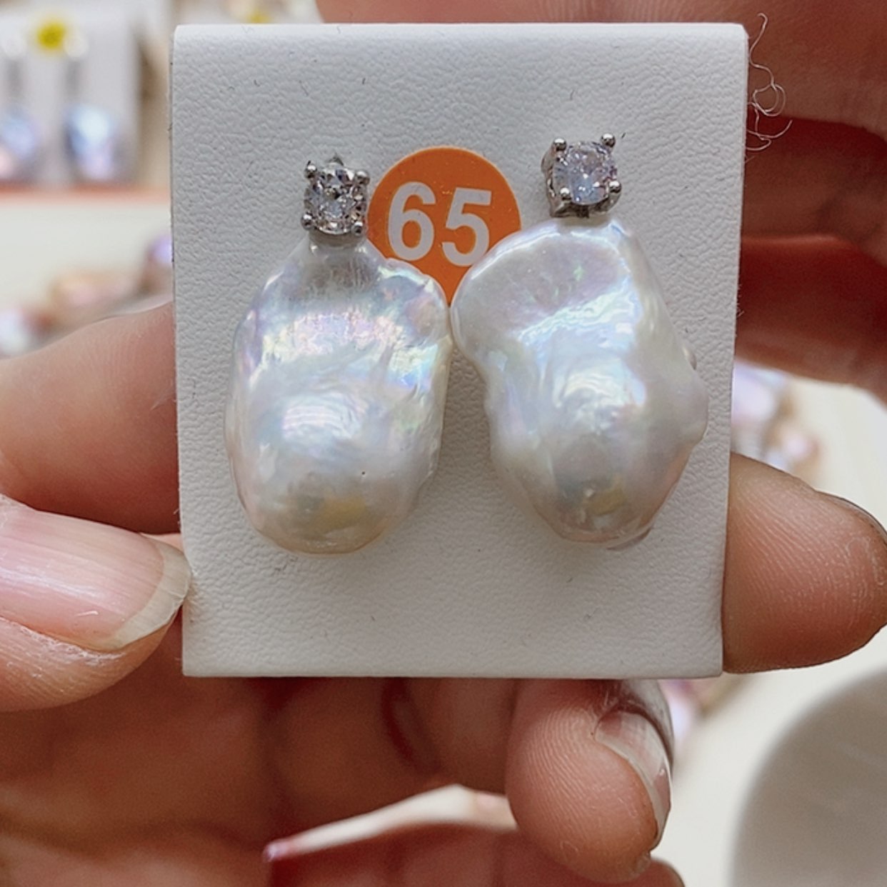 【闪购商品】淡水珍珠耳饰银S925镶嵌