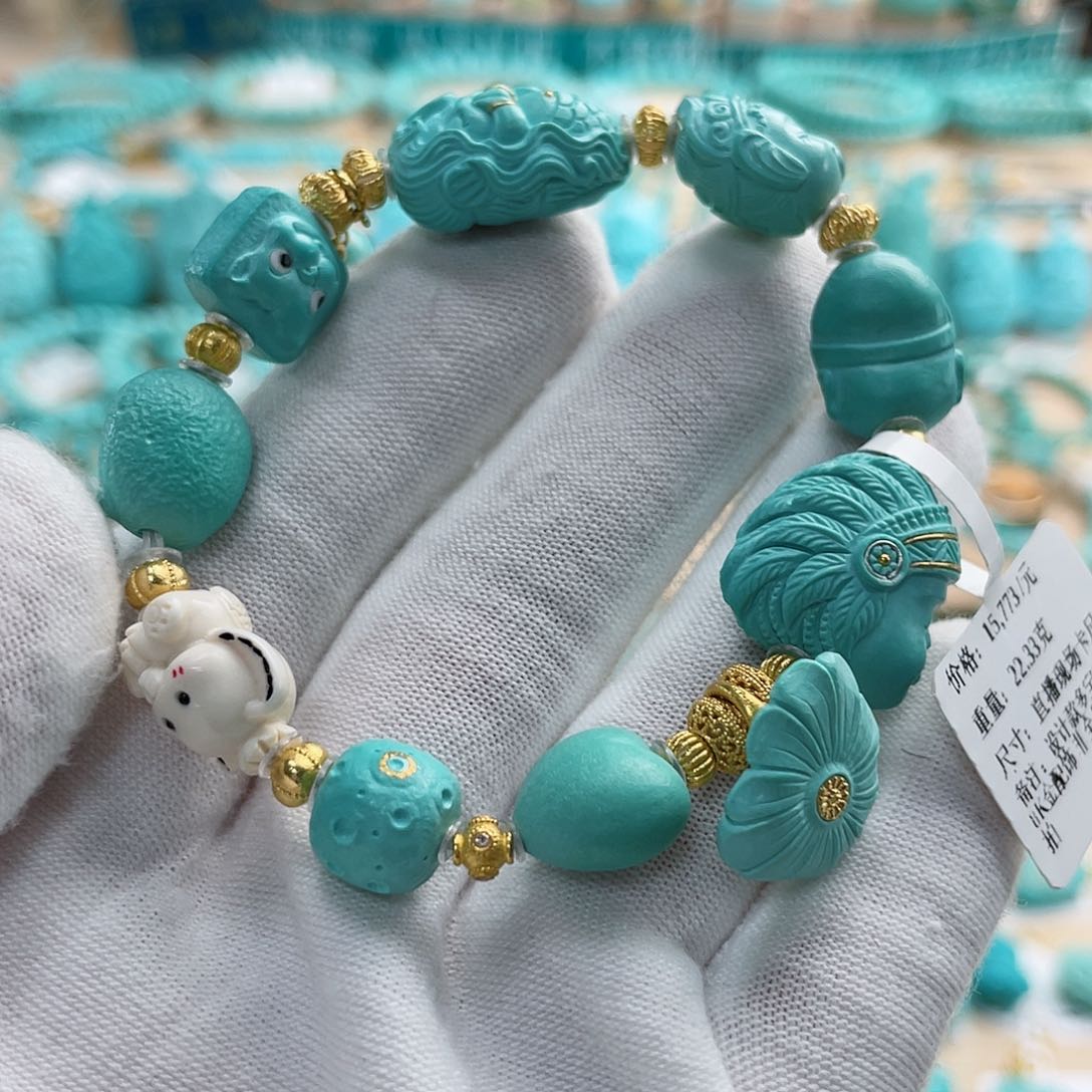 绿松石珠宝奇石未镶嵌