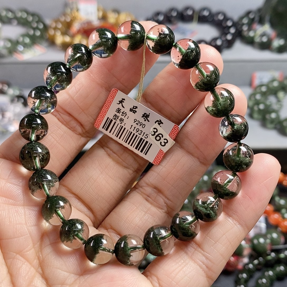 未镶嵌手链水晶绿幽灵手链119315