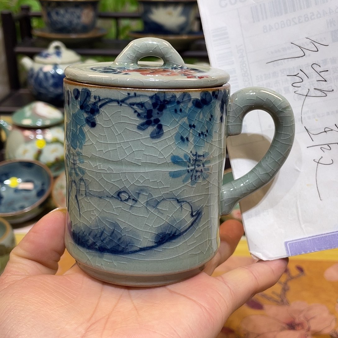 摆件景德镇陶瓷手绘茶具