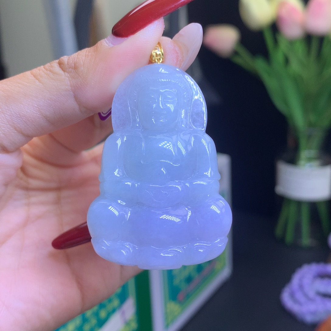 翡翠颈饰18K金镶嵌天然