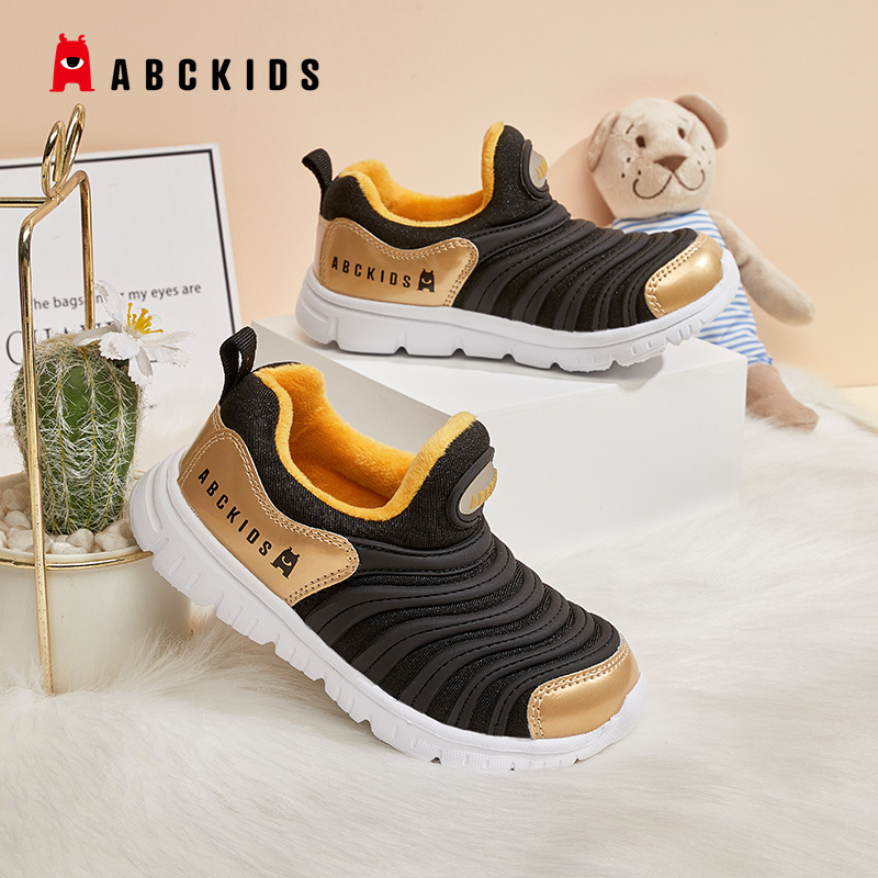 Abckids儿童中小童冬季加绒运动鞋男童女童机能鞋宝宝开学幼儿园