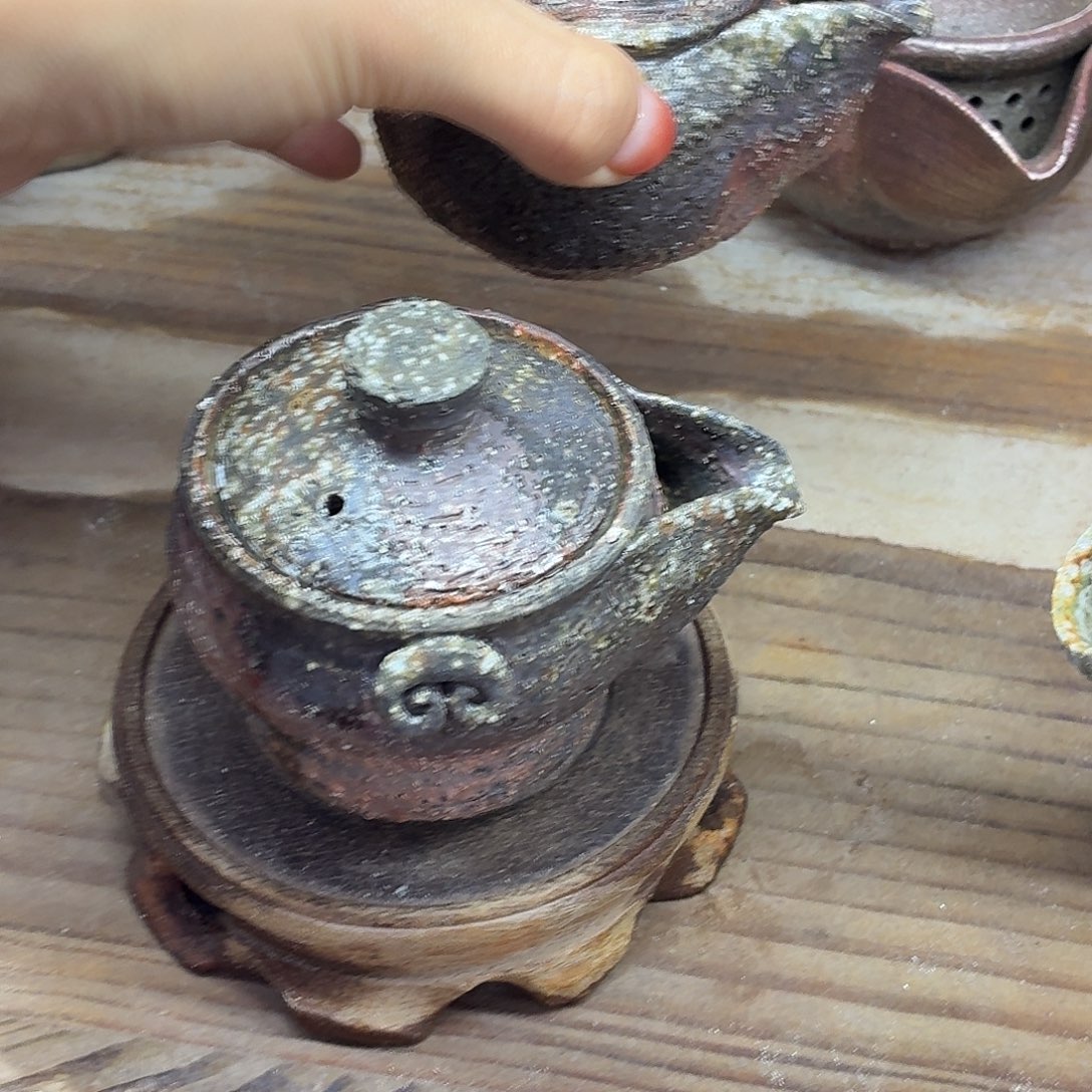 选***题陶园柴烧，精品高货A441 a443瑕 2个小宝瓶