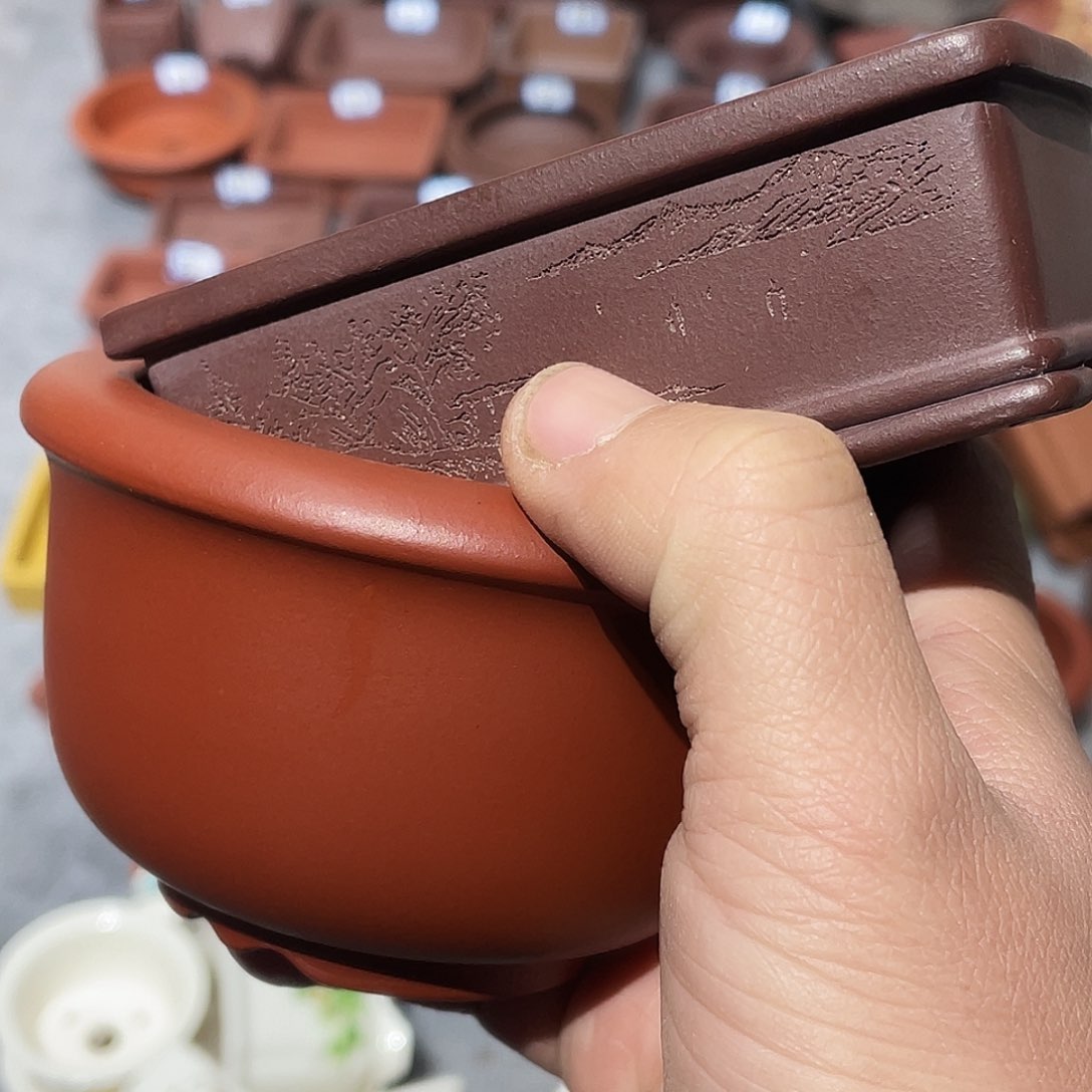 紫砂用****4紫砂小盆2个