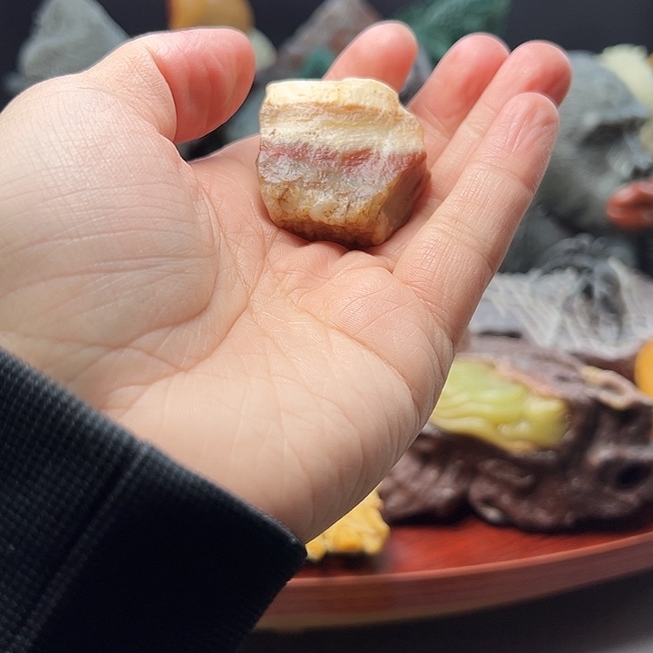 我***胖戈壁石戈壁石手把件