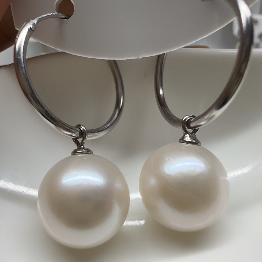 樂***樂耳饰淡水珍珠银S925镶嵌12