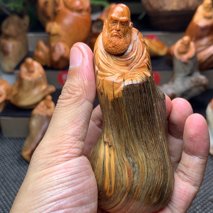 柏木（崖柏）崖柏陈化料手把件