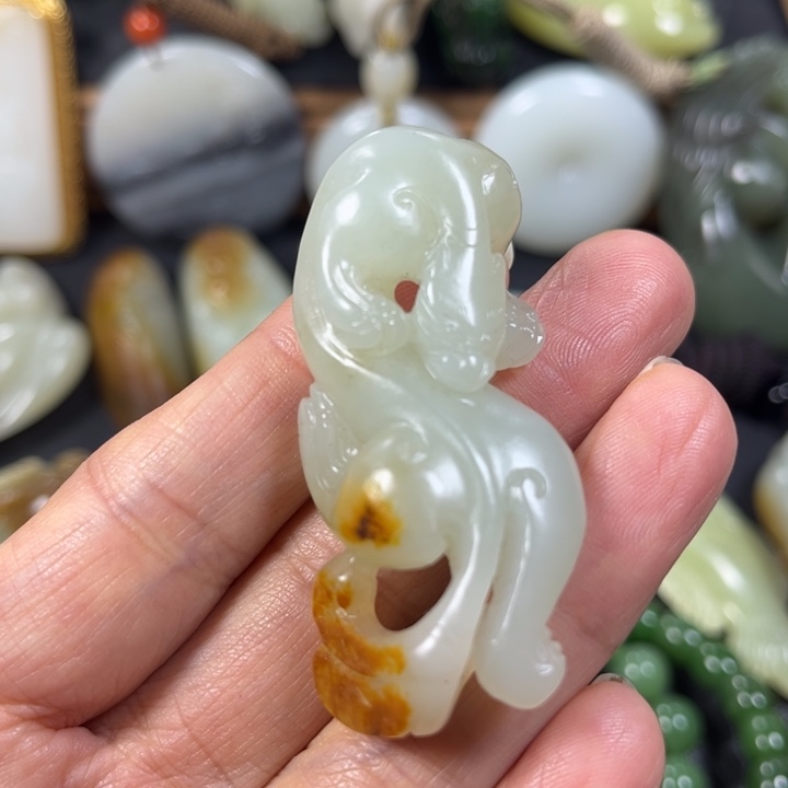 和田玉未镶嵌挂件