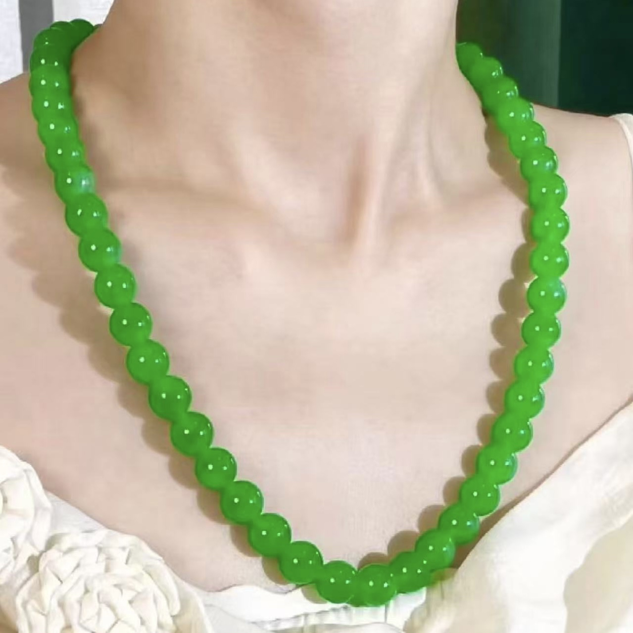 天然缅甸A货翡翠手链项链客服链接