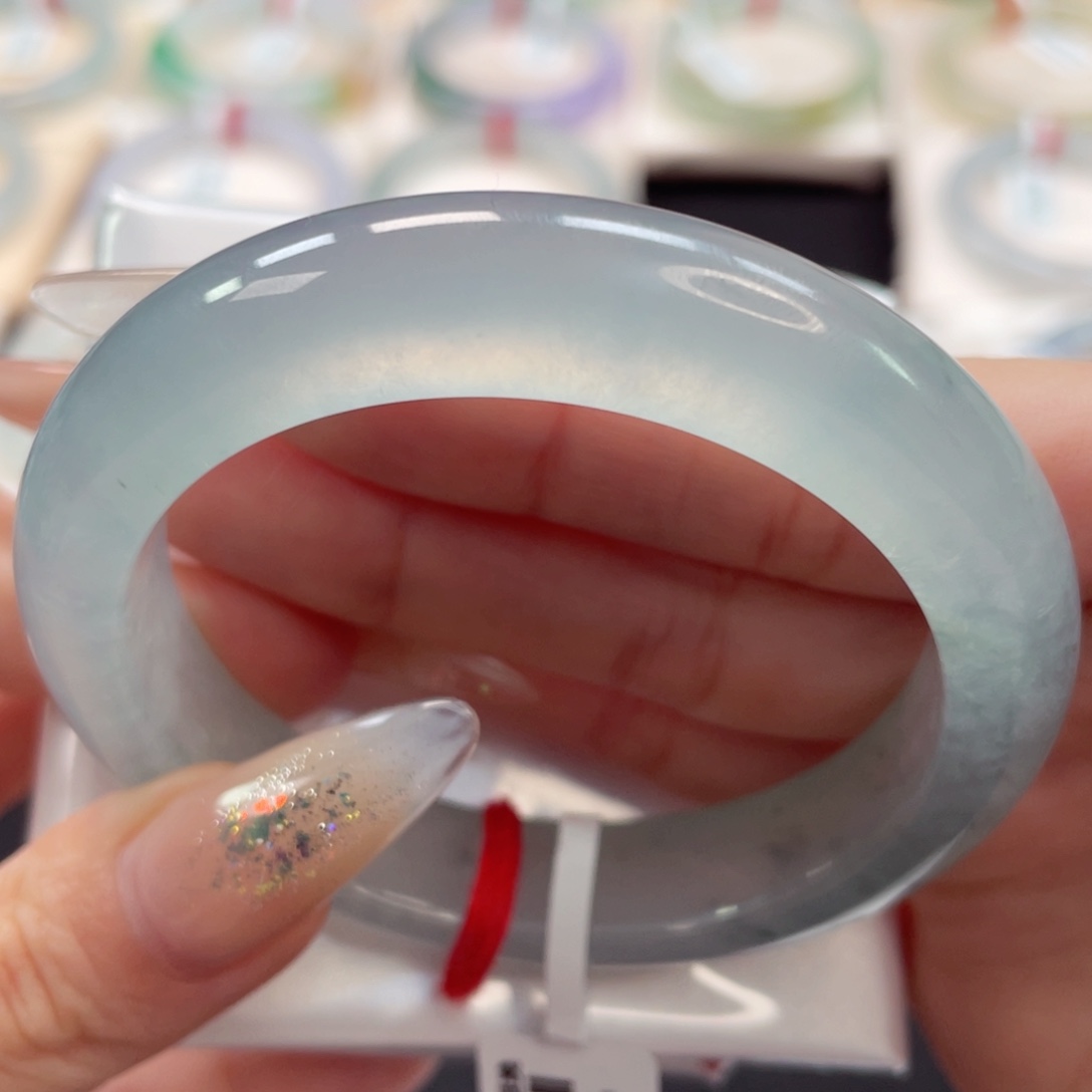 未镶嵌手镯翡翠54.8高冰玻天空之神毕业45号