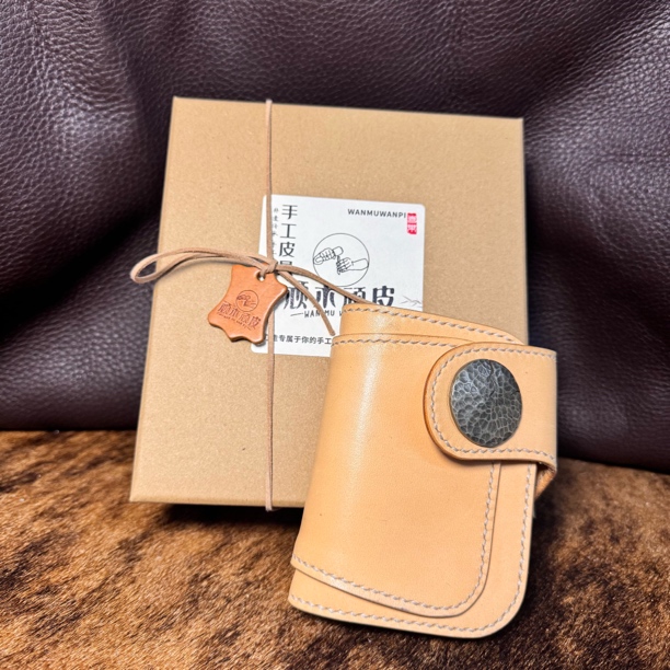 WANMUWANPI/顽木顽皮520专享手工制作钱包10*4*12.3送男友老公