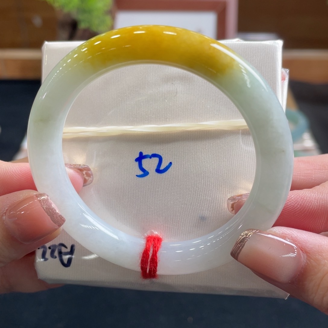 翡翠手镯未镶嵌52 圆条 