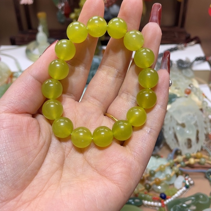 蛇纹石玉手链未镶嵌