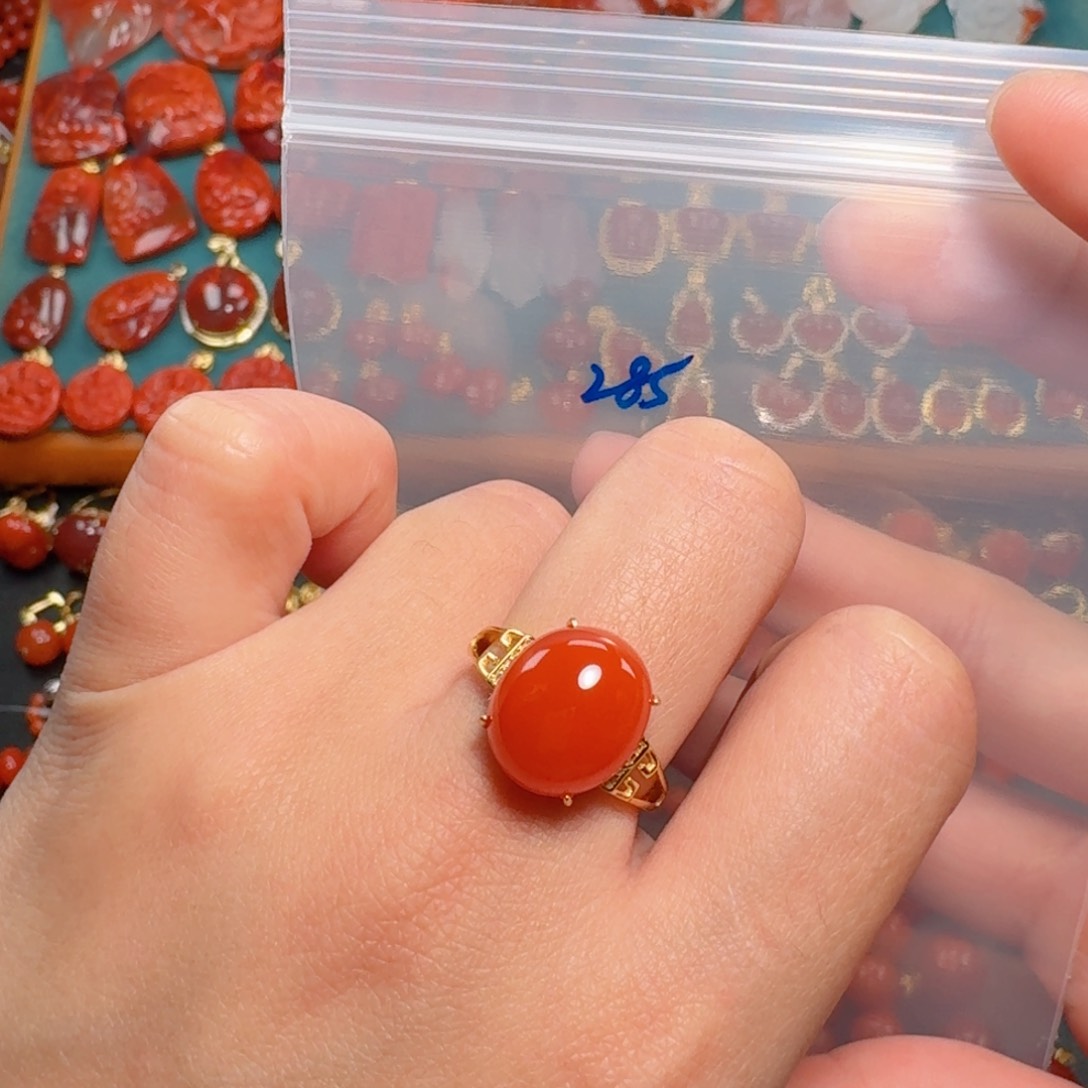 南红玛瑙南红保山银S925镶嵌