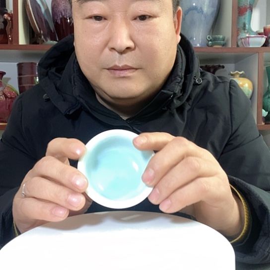 杯高温窑变钧瓷玉石釉主人杯