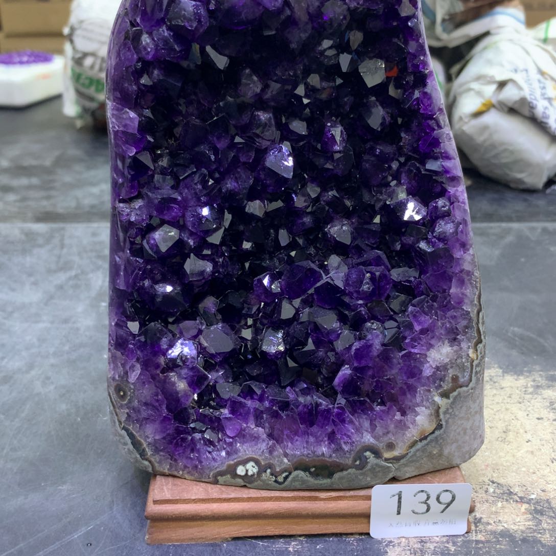 水晶摆件未镶嵌紫晶139