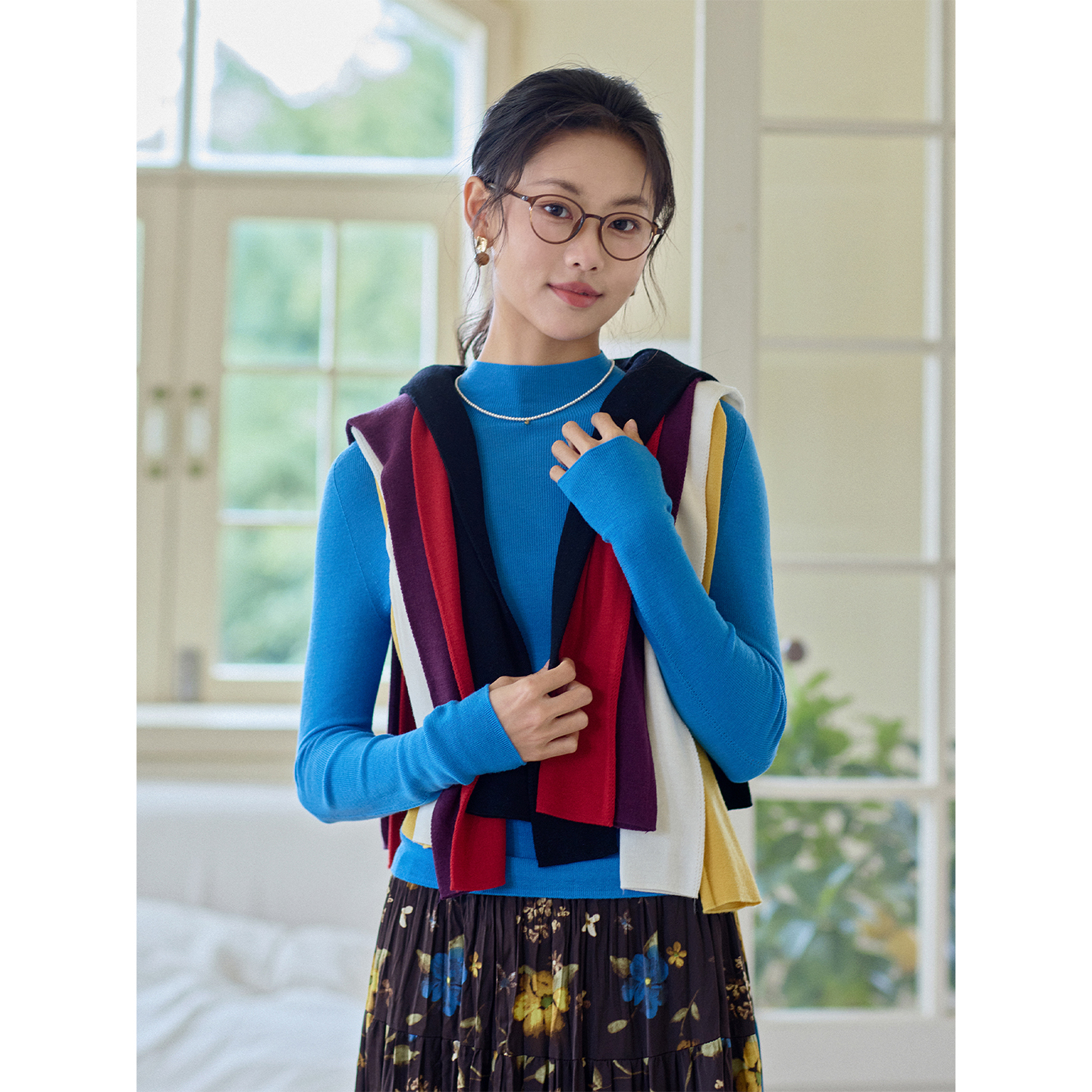 红念纯羊毛针织衫半高领毛衣女显瘦2025年冬季新款打底衫女内搭