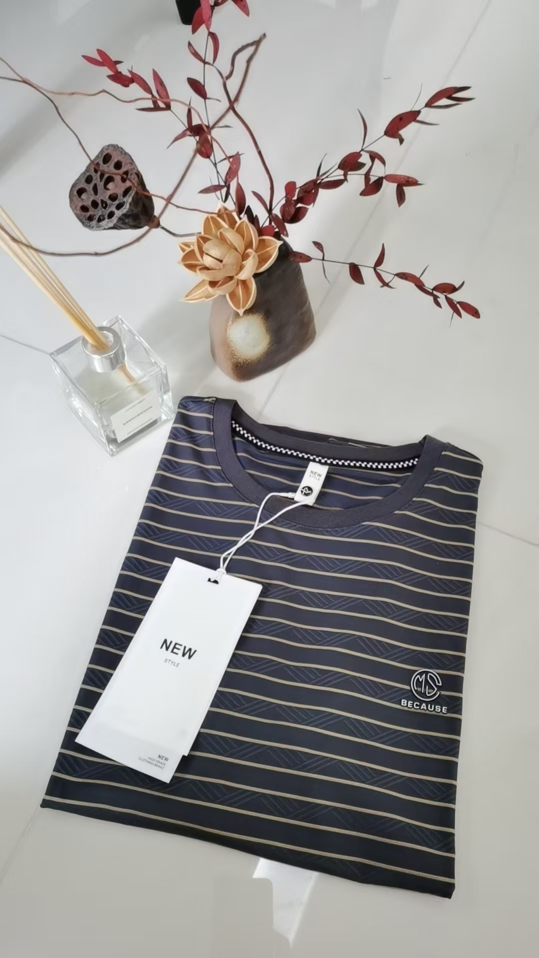 3311（条纹）高品质舒适大方男T恤