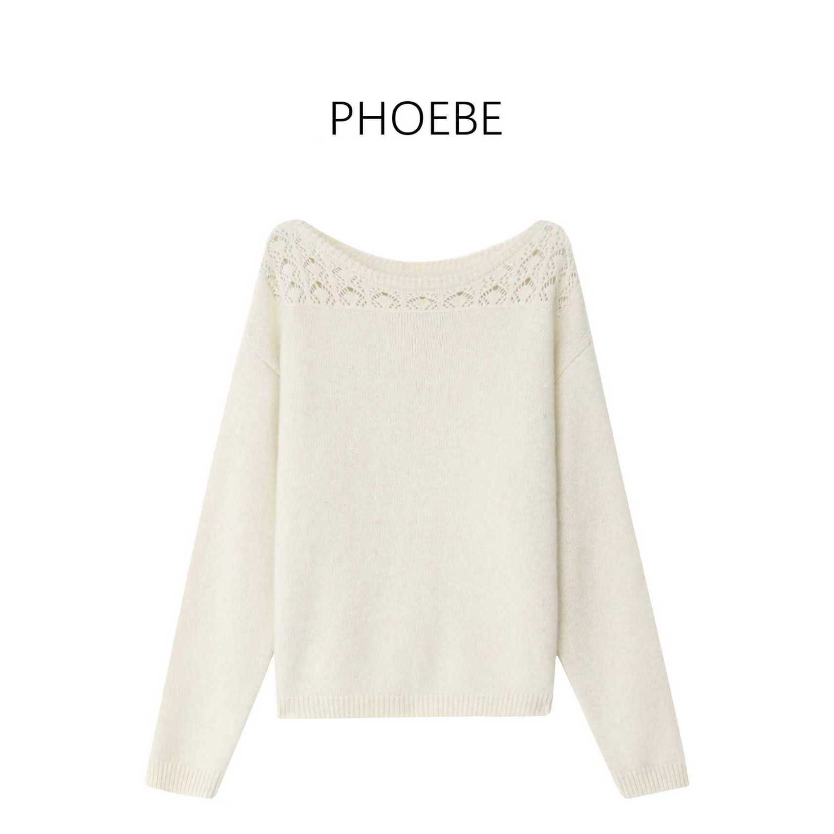【温柔女主】PHOEBE叶姐 气质慵懒风针织镂空提花毛衣 HF5100326C
