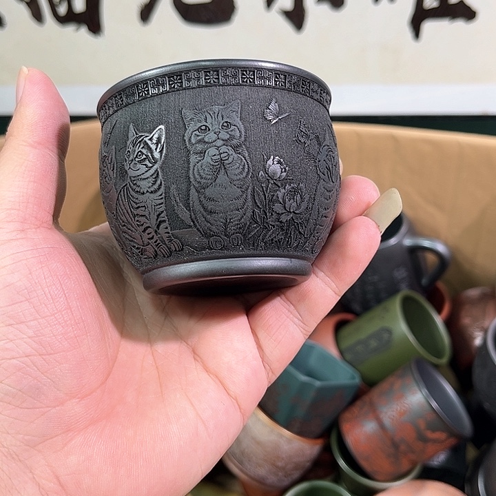 茶杯紫砂全手工紫砂主人杯