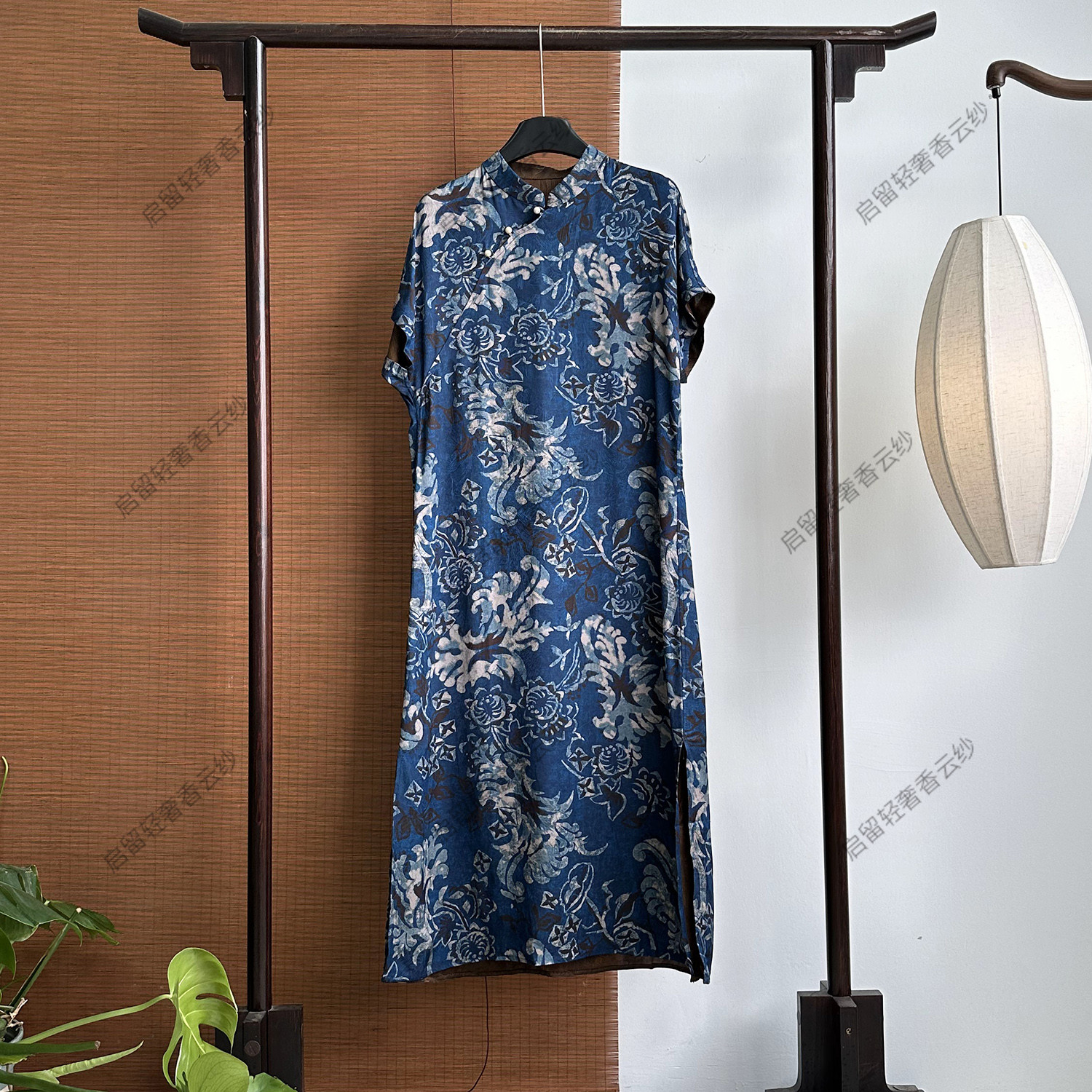【252596】青花瓷 新中式40姆米 绞罗连衣裙