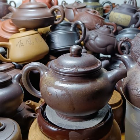 茶壶紫砂宜兴原矿沉香泥柴烧手工400cc紫砂壶