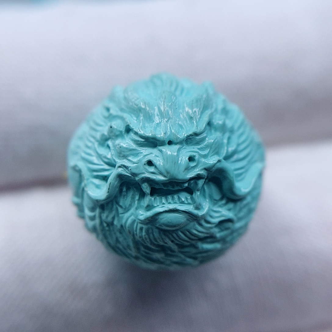 绿松石雕刻珠15未镶嵌