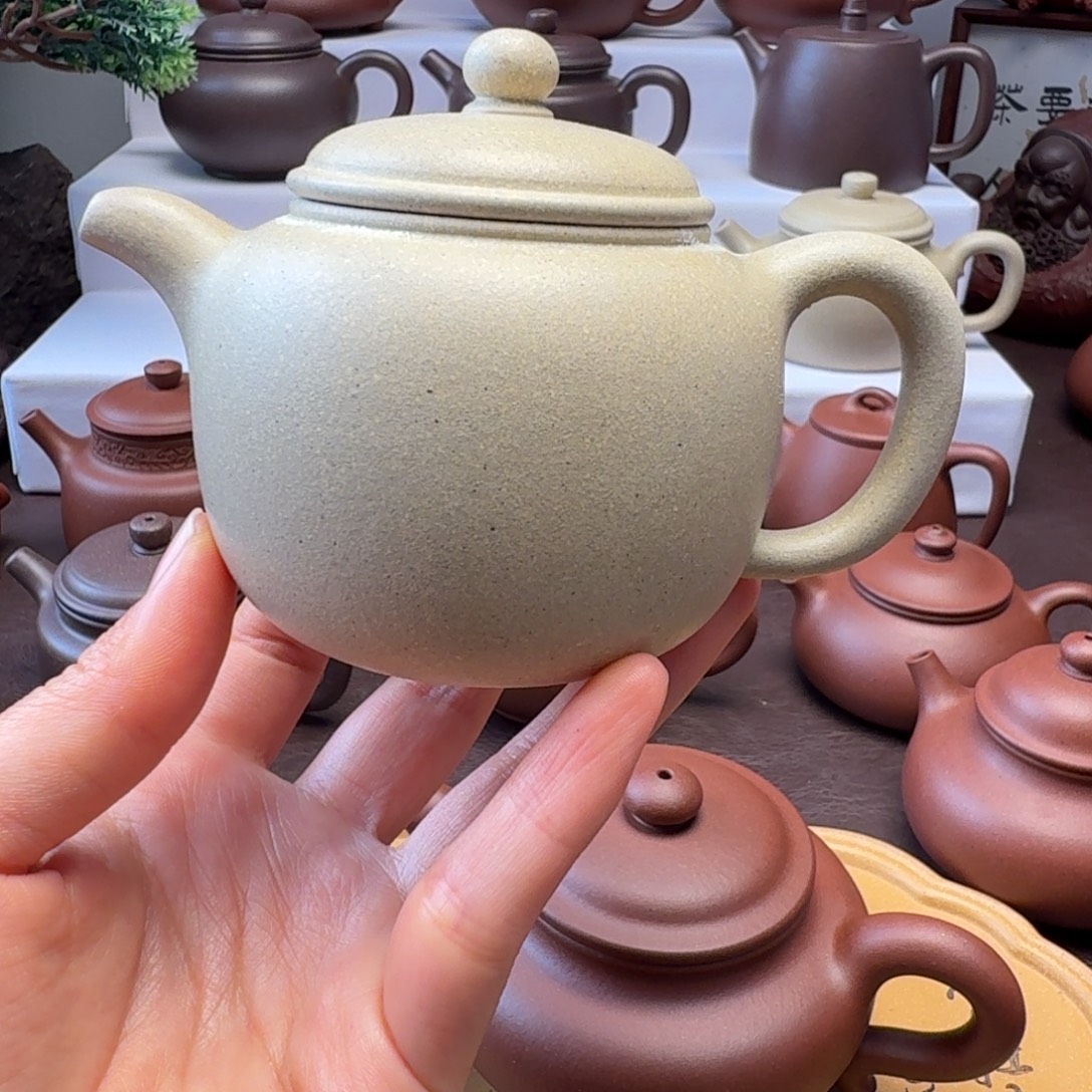 紫砂茶壶黄龙源  本绿  匏尊200微瑕