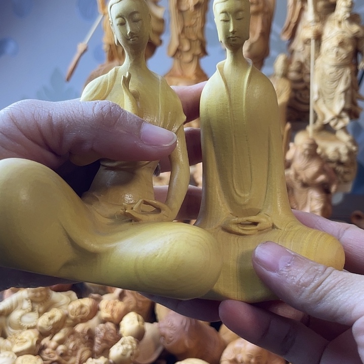 璞***石柏木（崖柏）黄杨木北魏佛