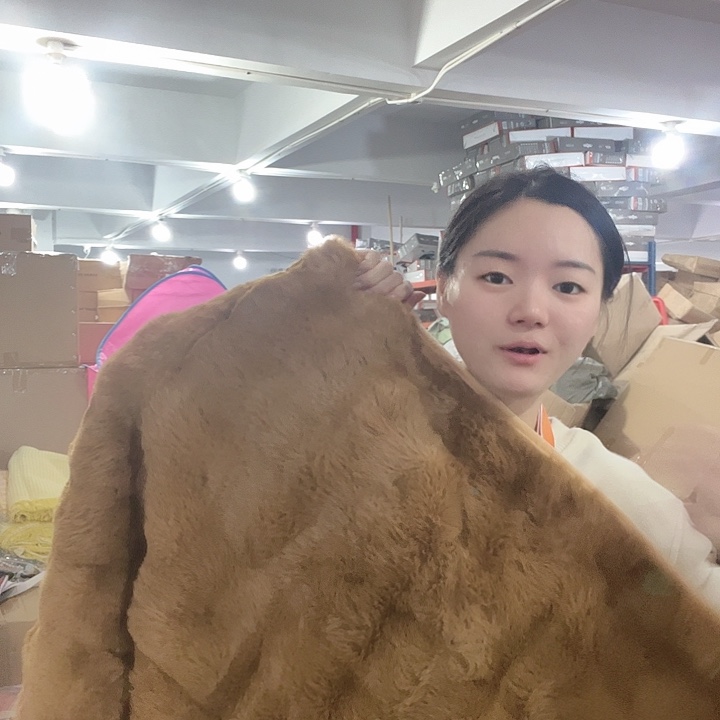 玻璃棕色毛毛沙发毯子。 180*360