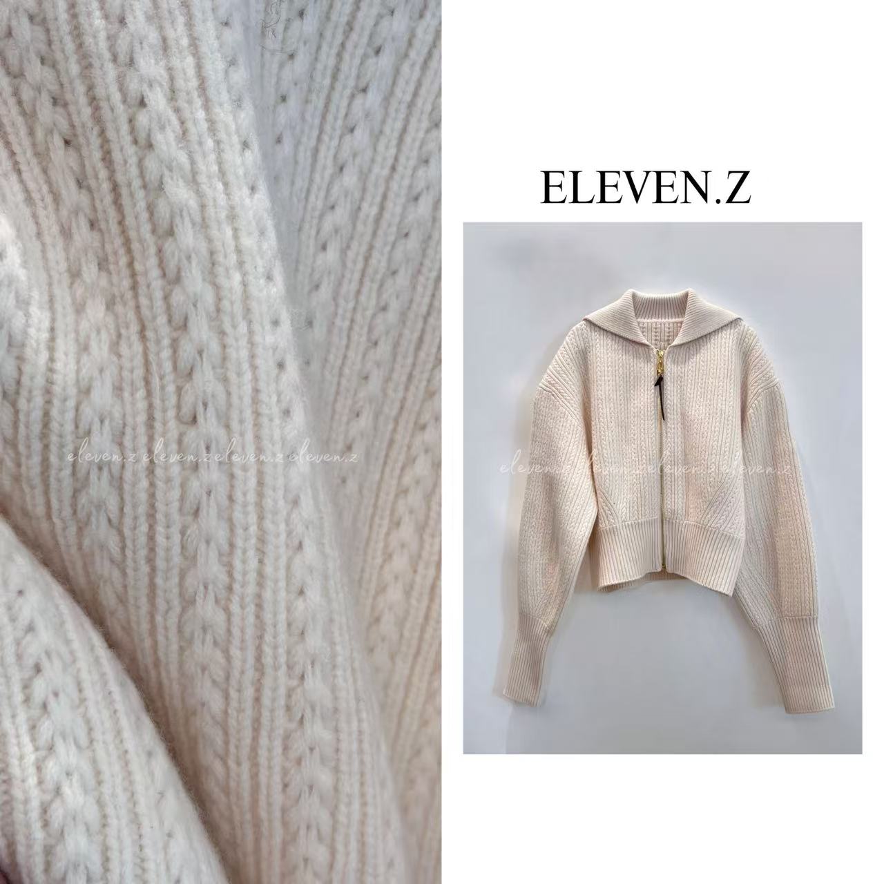 ELEVEN.Z  麻花针织拉链外套
