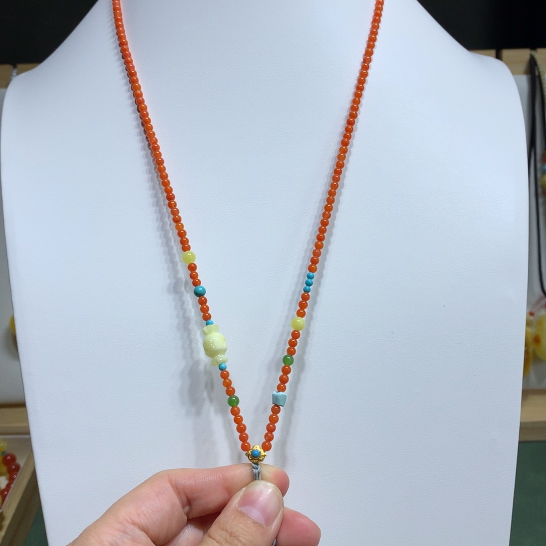 南红玛瑙颈饰未镶嵌3m m