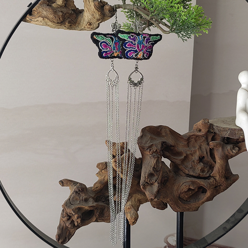 铜合金布艺耳饰 民族风耳环宫廷风复古风重工26