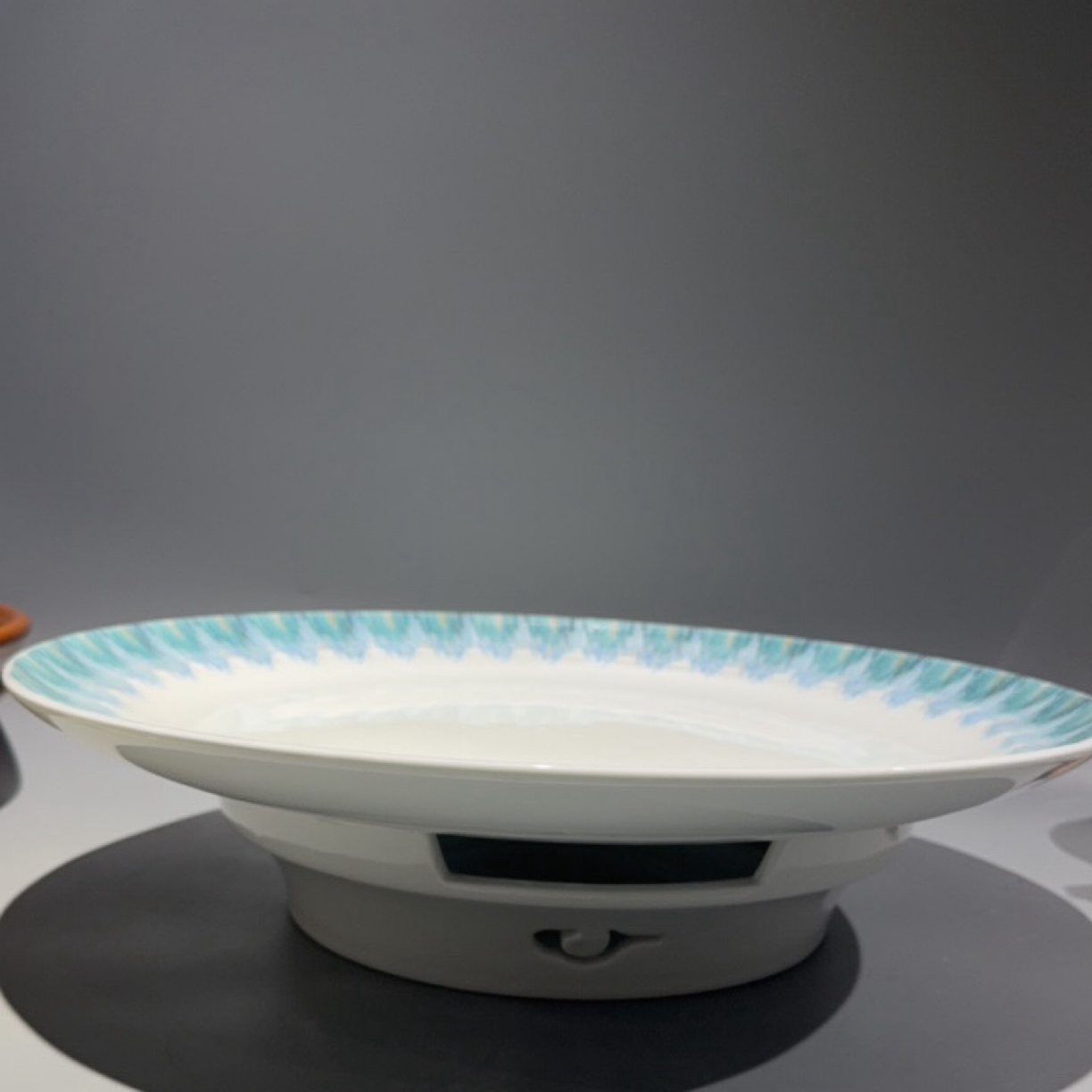 至上：景德镇高白瓷帝王蟹盘子幻彩圆盘超大盘耐用酒店会所商用