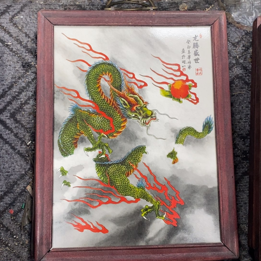 瓷片37*28*1景德镇瓷板画柴窑烧制