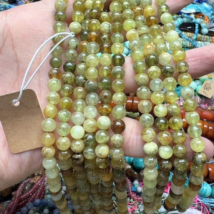 合金玛瑙/玉髓珠宝半成品一条6mm沙弗莱