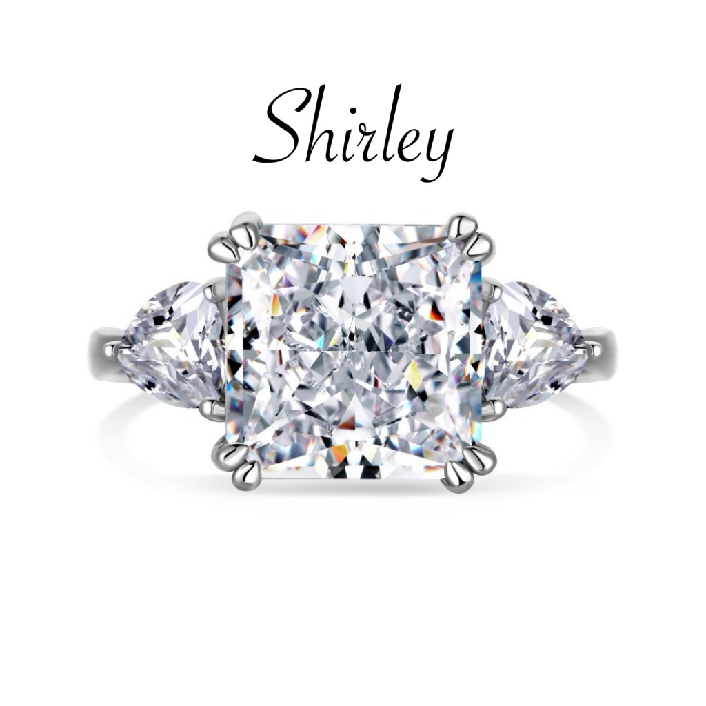 925银戒指 square正方Buling系列轻奢高碳钻满钻精致豪华（C05）