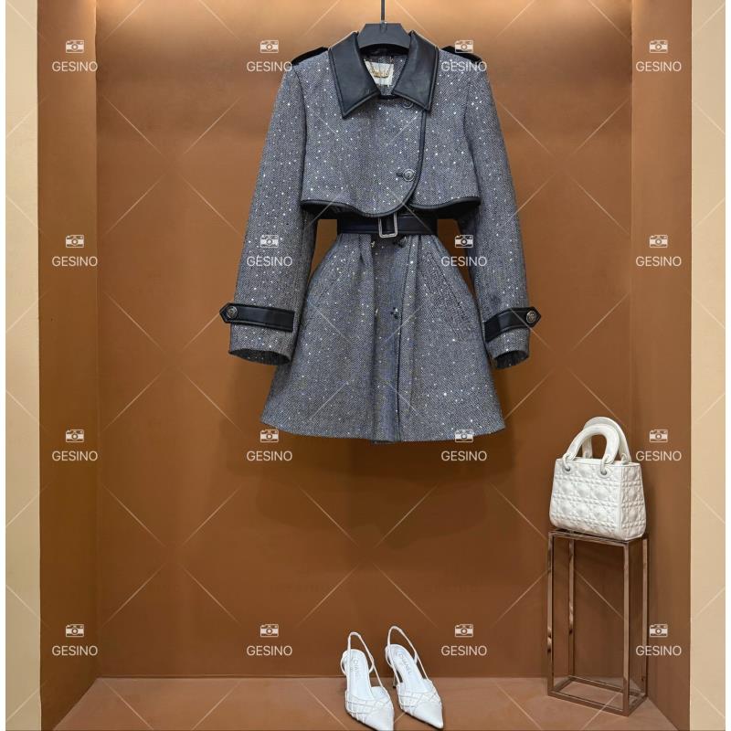 【悠悠】秋冬气质小香风时尚收腰女士翻领外套QD-2024891