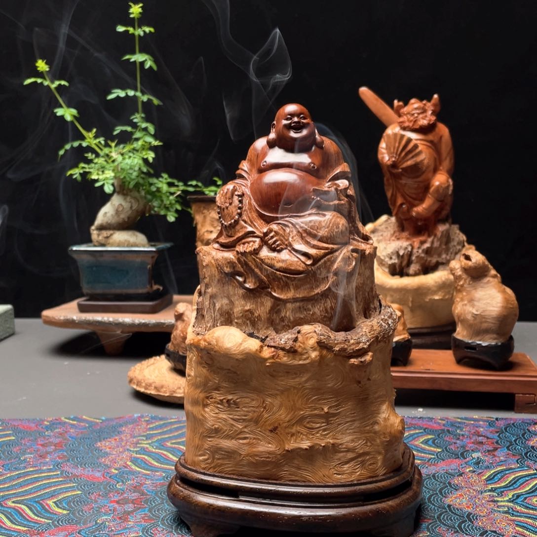 香榧木张*豪荔枝木香炉