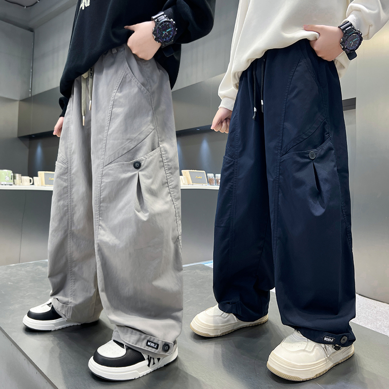 男童秋装新款休闲裤2025帅气儿童春秋季中大童韩版宽松裤子 8219