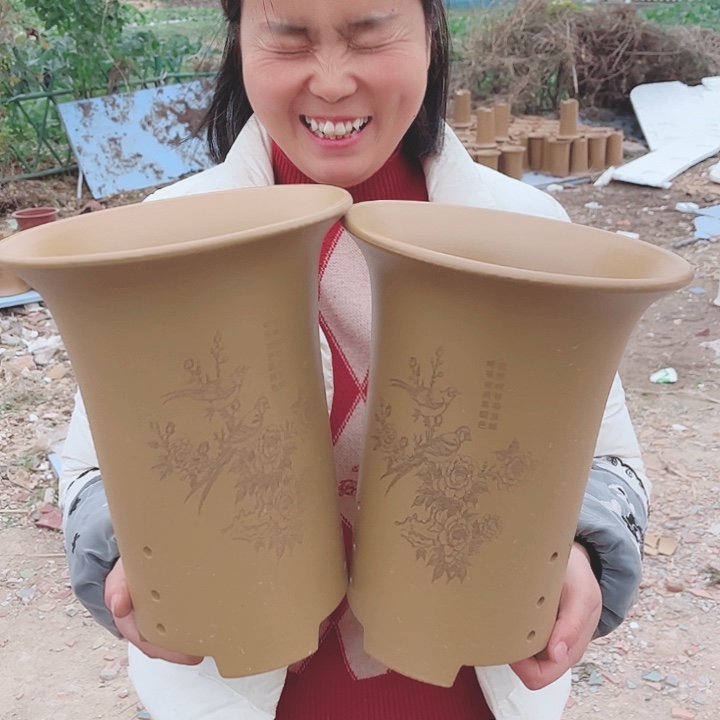 紫砂花盆宜兴紫砂精品花盆 