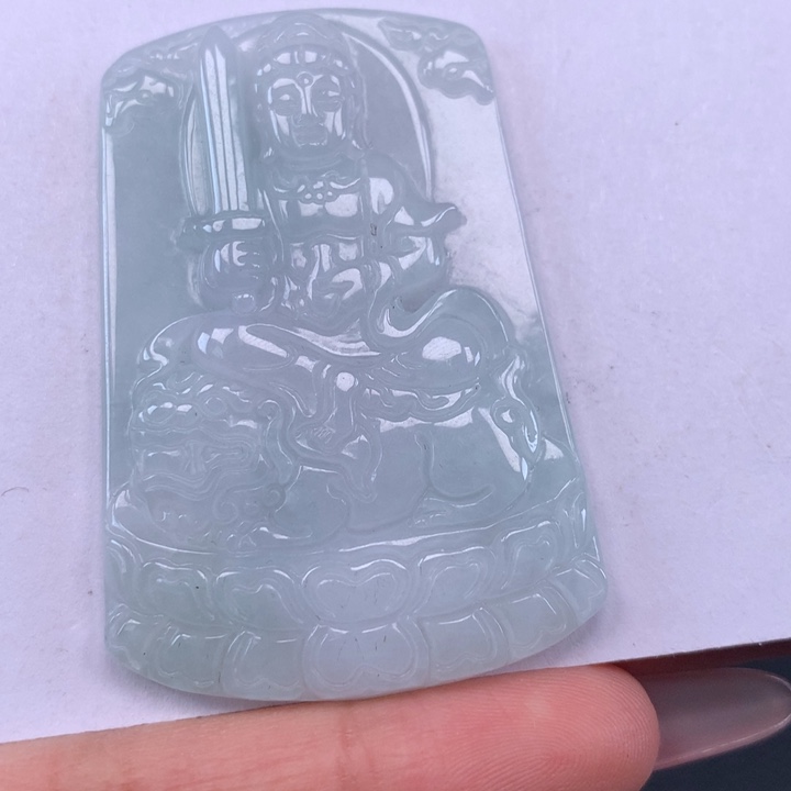 颈饰未镶嵌翡翠文殊菩萨