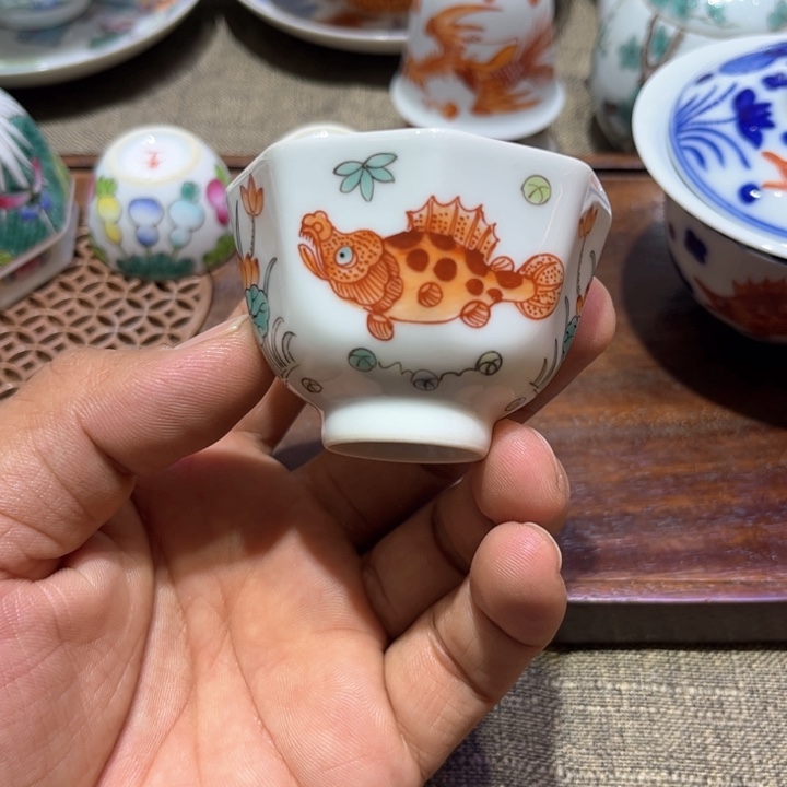 纯手绘精品盖碗杯
