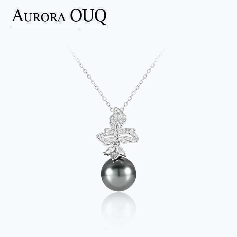 铜合金合成锆石吊坠 OuQ高级轻奢小众项链女款首饰ZD140605