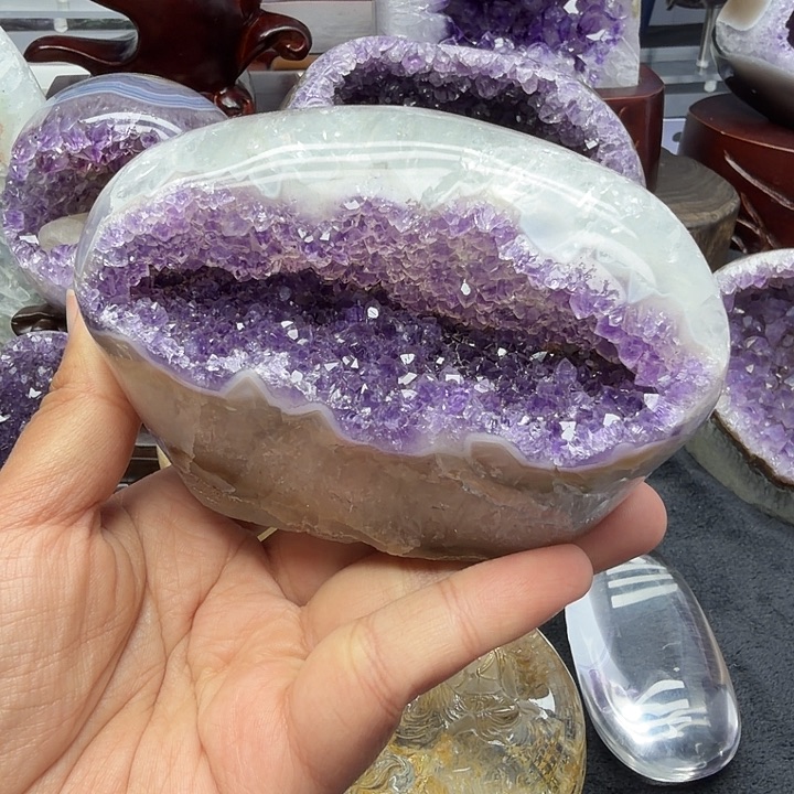 珠宝半成品紫晶未镶嵌