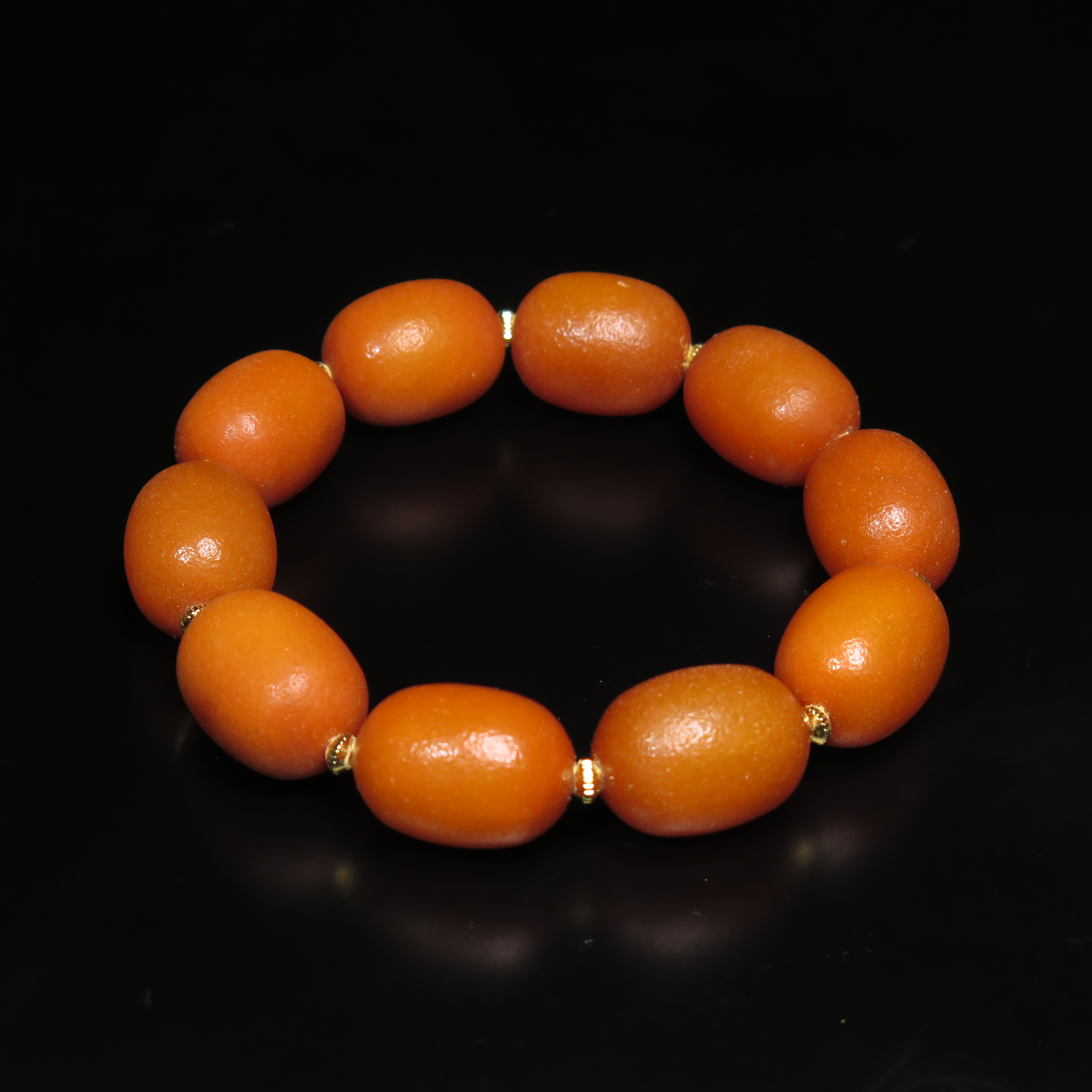 晚清民国蜜蜡手串/MZ469718/蜜蜡/民族文物