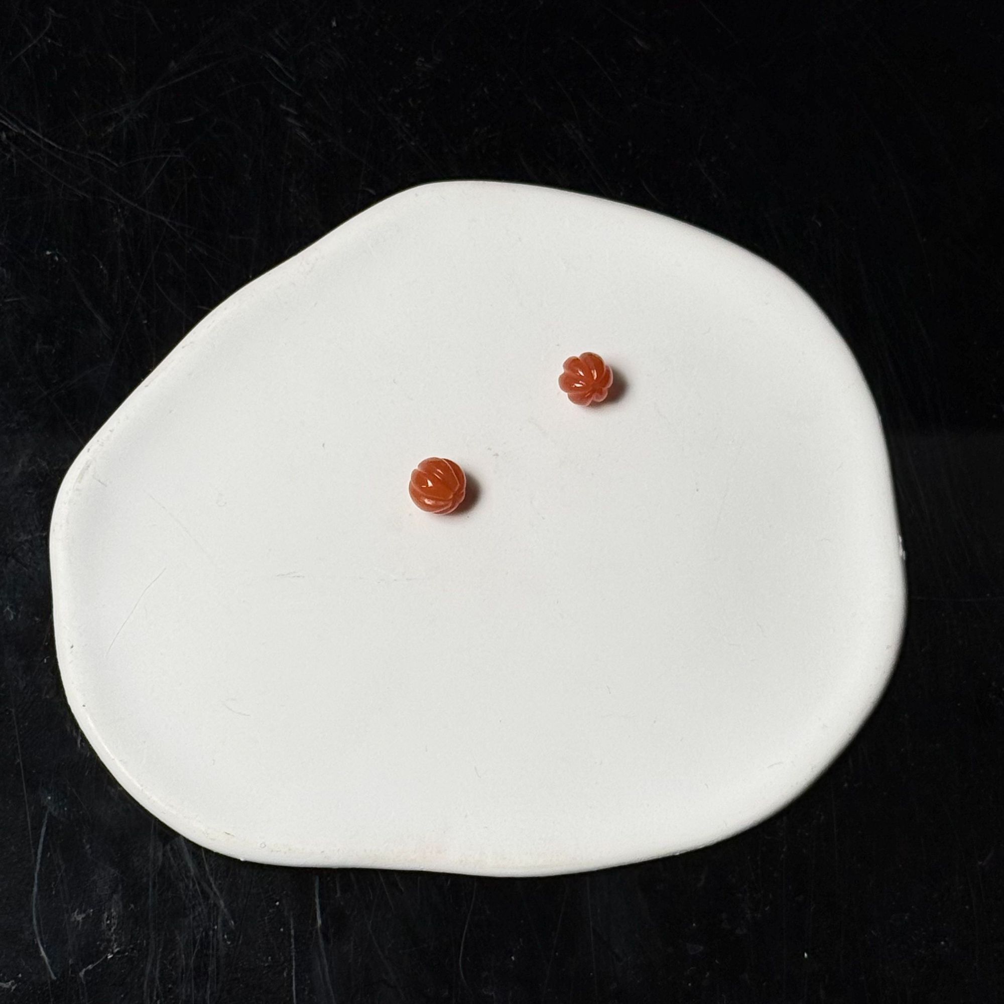 南红玛瑙南瓜珠约8mm （多样性发一）