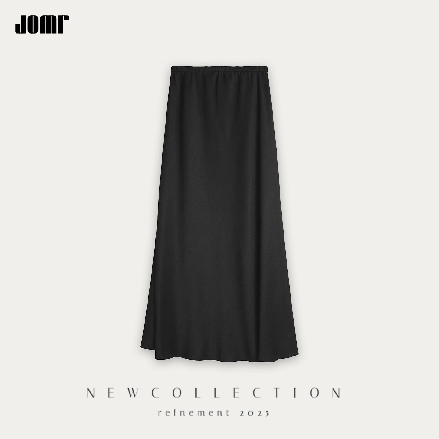 Jomr【主理人私服】垂坠挺括~丝滑亲肤 醋酸混纺夏季黑色半身裙亲子