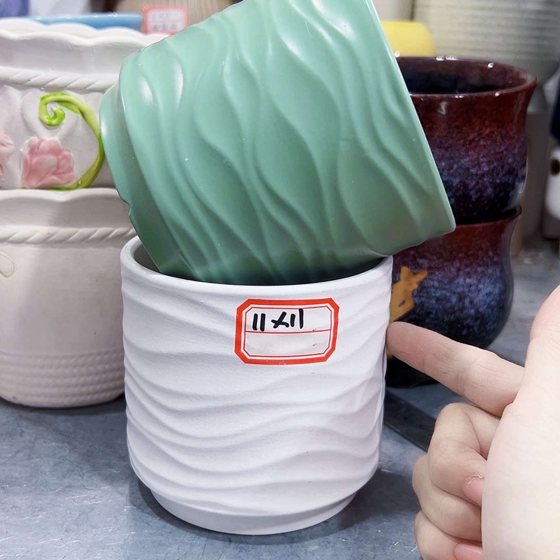 外贸尾单陶瓷花盆凑单10米包邮
