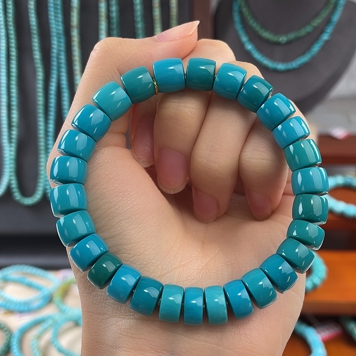 未镶嵌绿松石项链玉化瓷釉级9